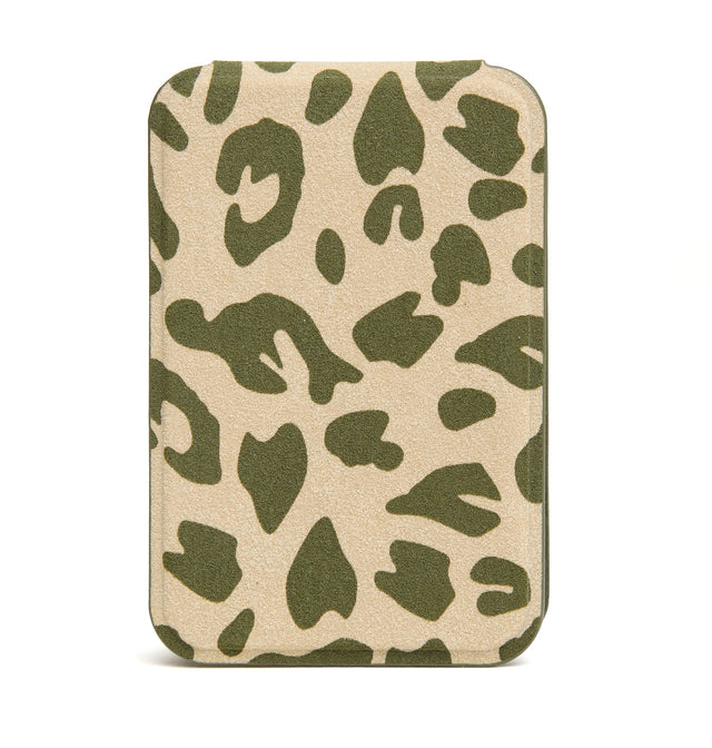 Alice Wheeler Mini Folding Mirror - Olive Leopard