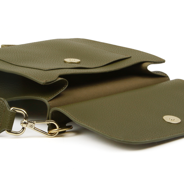 Olive Alice Wheeler Bloomsbury vegan leather handbag with detachable adjustable crossbody strap