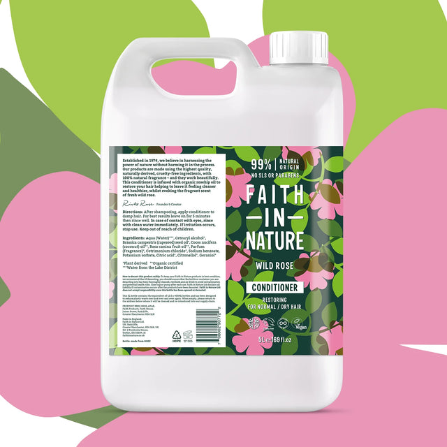 Organic rosehip oil conditioner refill for smooth healthy hair