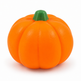 Orange pumpkin sensory squishy toy 7cm on a white background