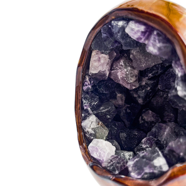 Dinosaur egg lamp purple fluorite ambient lighting for gaming room and cute room decor 