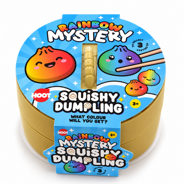 Rainbow Mystery Squishy Dumpling in original packaging
