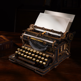 ROBOTIME ROKR Classic mechanical typewriter DIY wooden puzzle