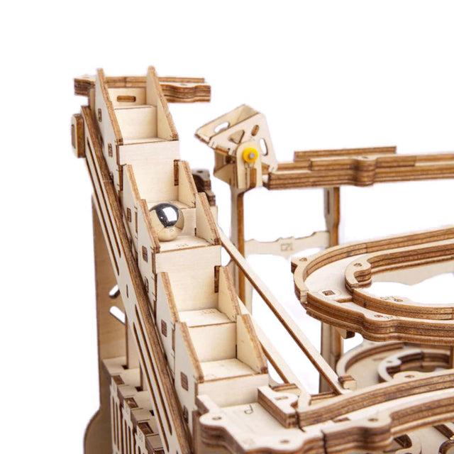 Robotime ROKR marble run wooden model detail