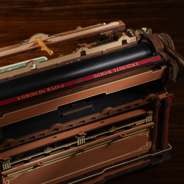 Rear mechanism of the ROBOTIME ROKR LK703C typewriter model