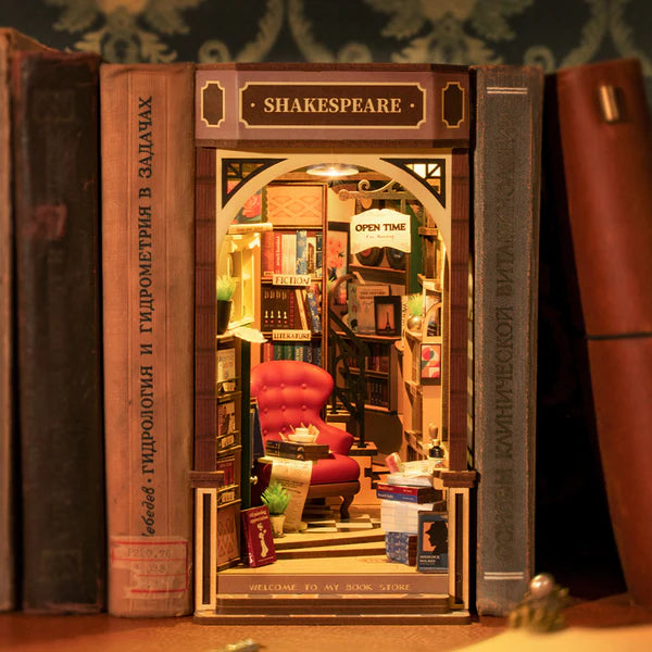 Rolife kits UK book nook shelf insert bookstore