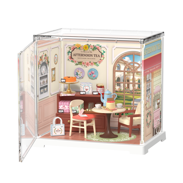 Robotime Rolife Honey Tea Lounge DWS02B DIY miniature house kit