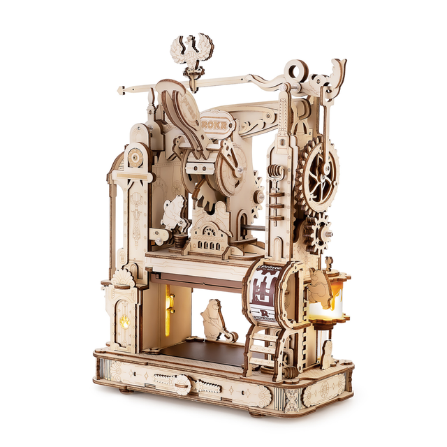 ROKR Classic Printing Press LK602 3D wooden model kit