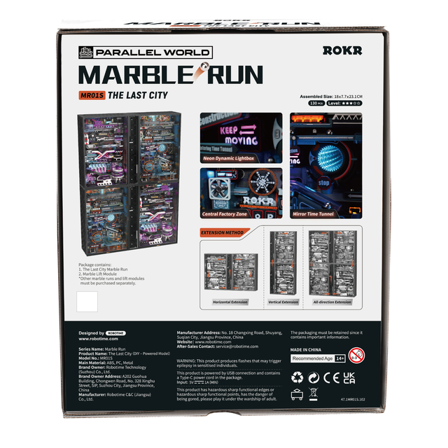 Robotime ROKR MR01S marble run with motorised lift module