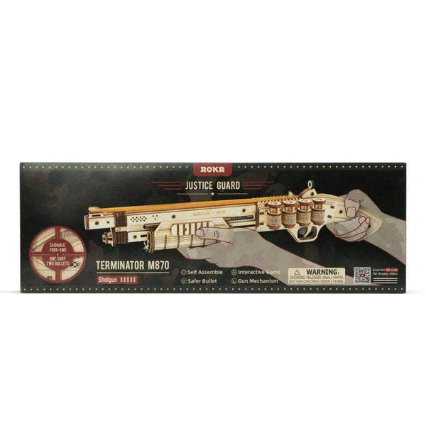 ROKR mechanical wooden puzzle gun model packaging