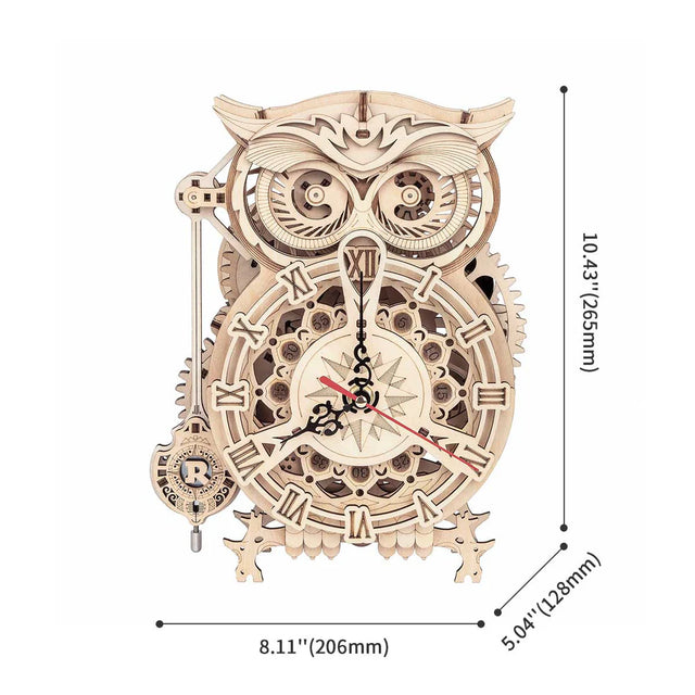ROKR puzzle working wooden clock model dimensions