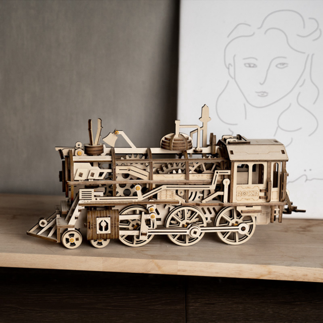 ROKR models steam train DIY kit lifestyle