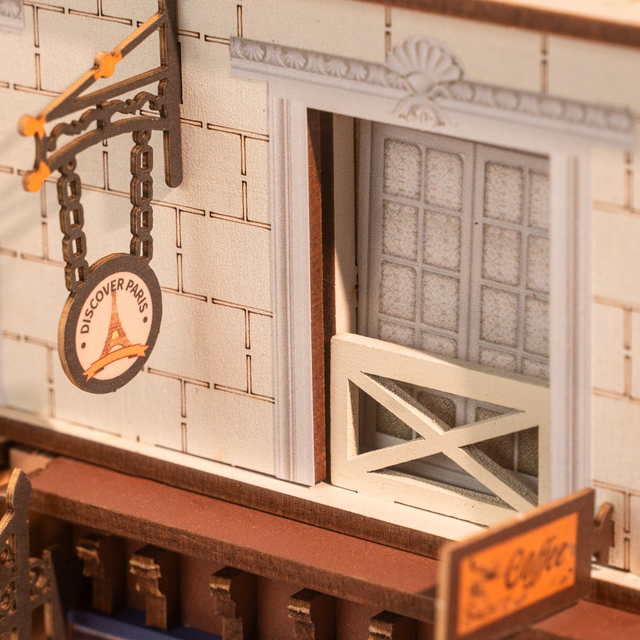 DIY book nook kit Rolife Arcade Dating miniature scene detail