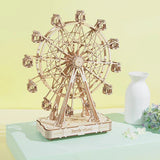 Wooden Ferris wheel music box Rolife kit