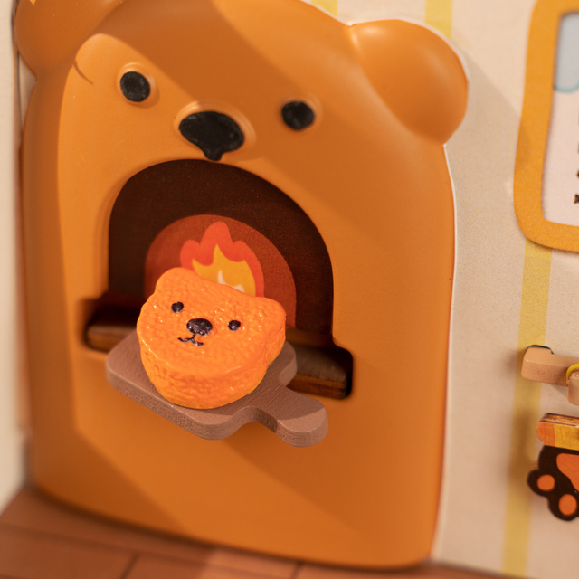 Rolife miniature bakery house kit with bear themed details