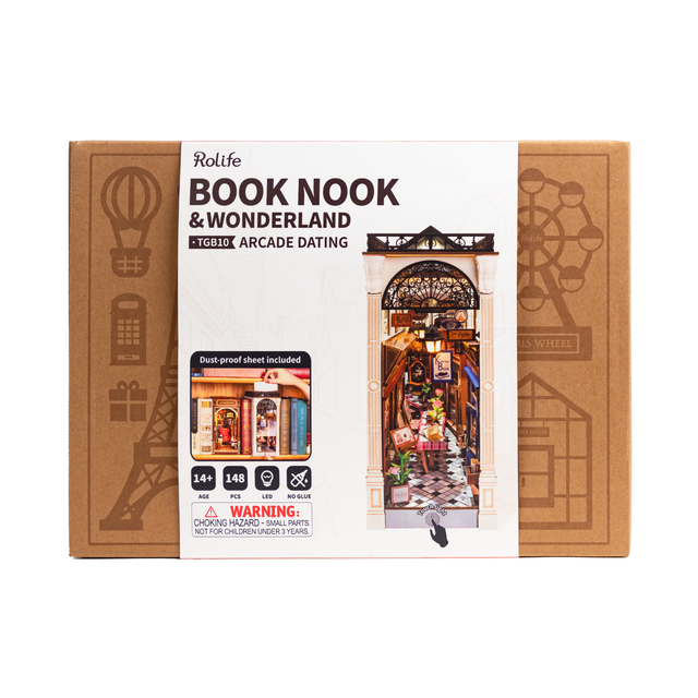 Rolife Arcade Dating book nook DIY model kit TGB10 packaging