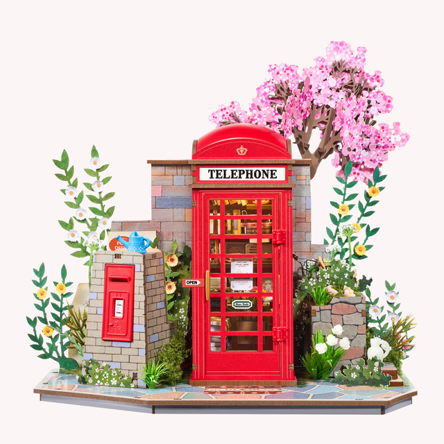 Rolife Blossom Book Booth 3D wooden puzzle DIY model kit TGS05