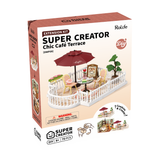 Rolife Chic Café Terrace rooftop extension for Super Creator DIY miniature houses