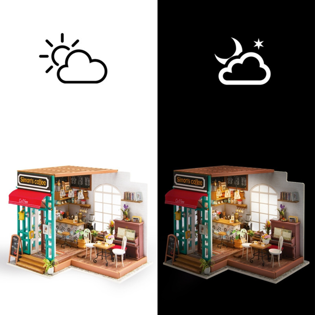 Rolife coffee shop DIY model kit for adults