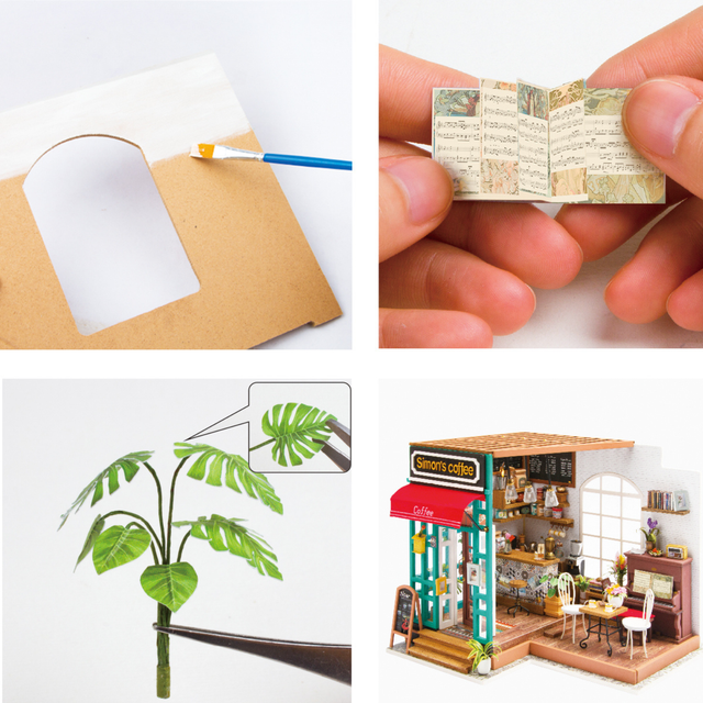 Rolife coffee shop DIY model kit for adults detail