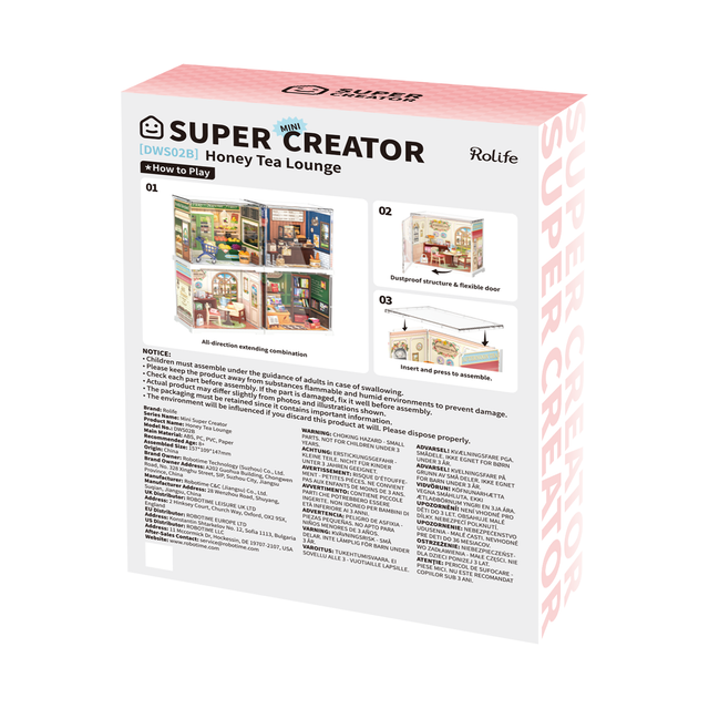 Rolife DWS02B miniature house model kit for adults