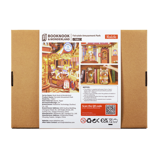 Rolife Fairytale Amusement Park book nook DIY model kit TGB17 packaging