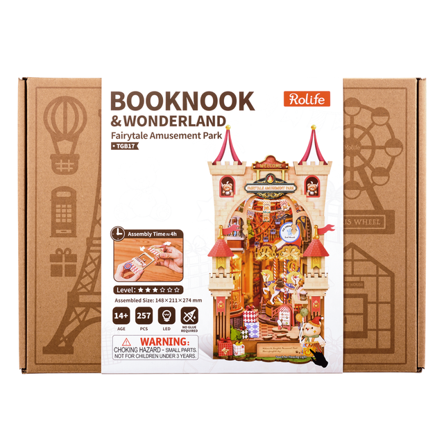 Rolife Fairytale Amusement Park book nook DIY model kit TGB17 packaging