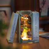Rolife Falling Sakura illuminated DIY book nook kit