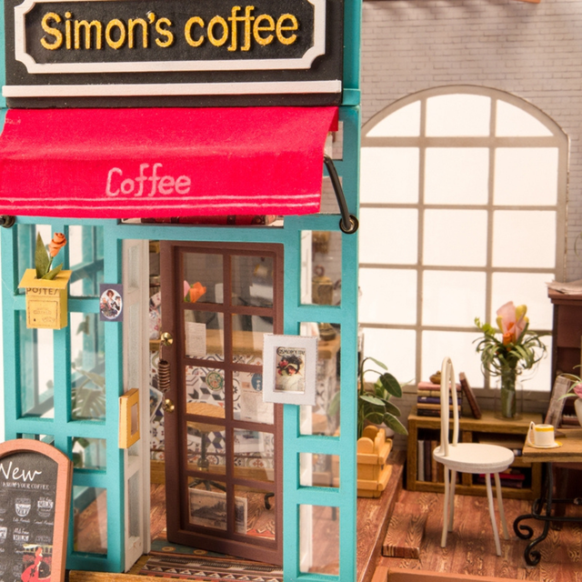 Rolife miniature coffee shop display model