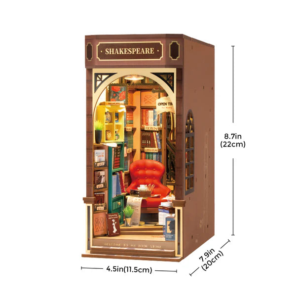 Rolife kits UK book nook shelf insert bookstore