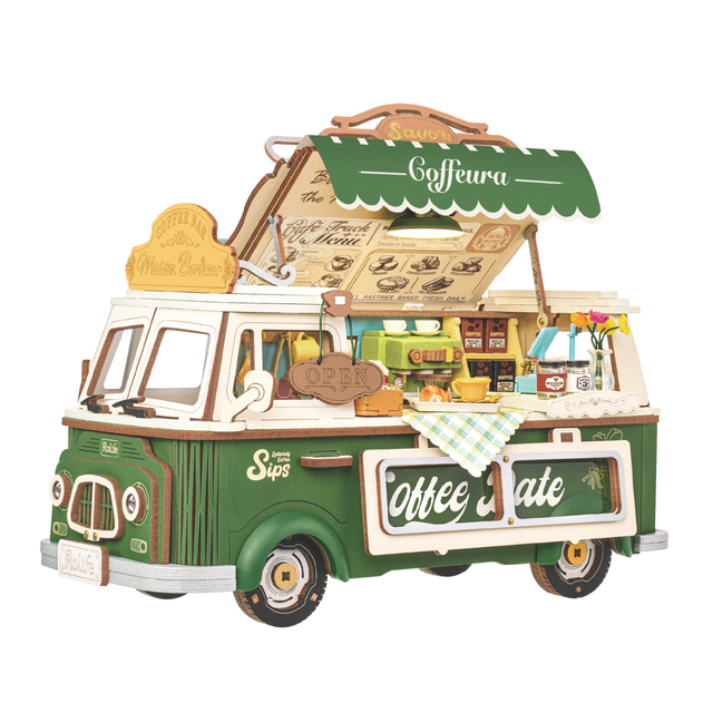 Rolife Leo's Coffee Truck 3D Wooden Puzzle TGS07