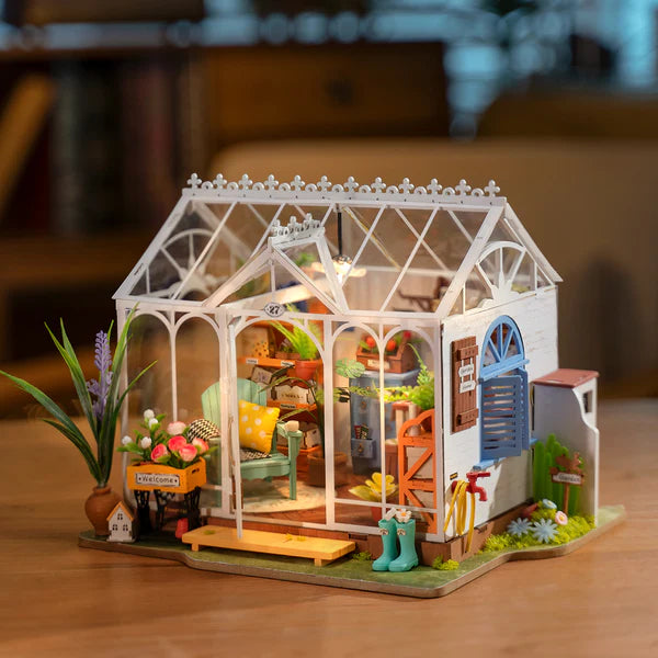 Robotime Rolife greenhouse miniature house DIY kit