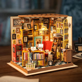 Robotime Rolife DIY library miniature with LED light