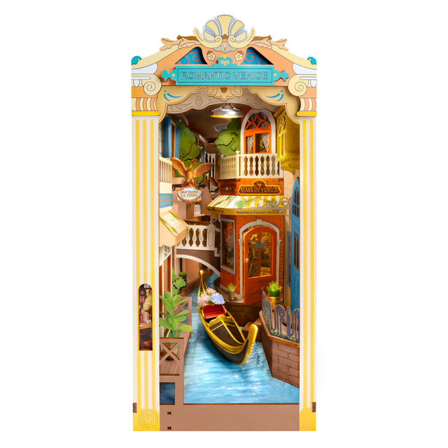 Rolife Romantic Venice book nook DIY model kit TGB08