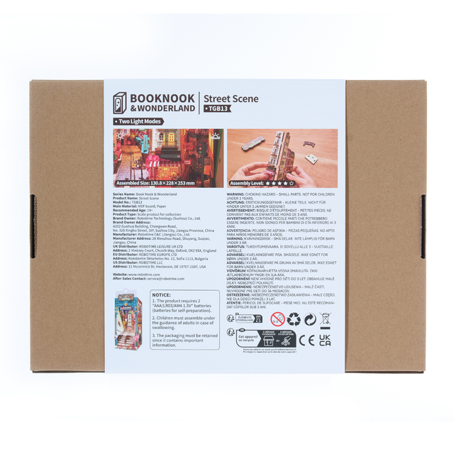 Rolife Street Scene book nook DIY model kit TGB13 packaging