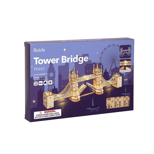 Rolife Tower Bridge 3D wooden puzzle TG412 packaging