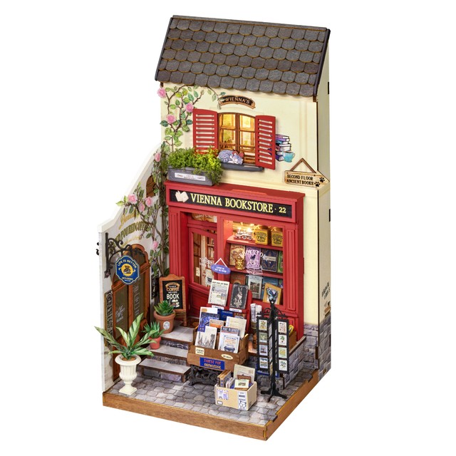 Rolife Vienna Bookstore DIY Miniature House DG183