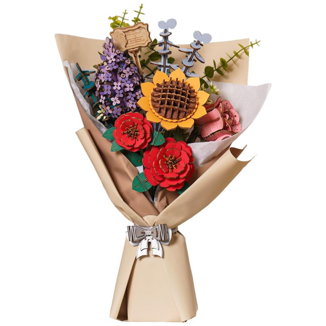Rowood wooden flowers bouquet DIY kit TW01H