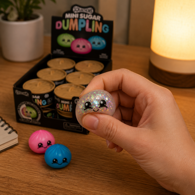 Rare glitter Scrunchems Mini Sugar Dumpling slow-rise squishy toy
