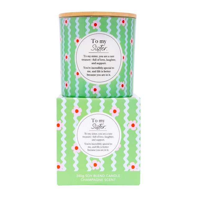 Splosh Sister candle suitable as a thoughtful birthday gift