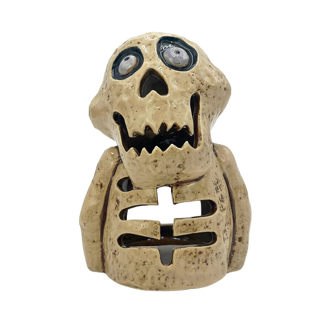 Skeleton tealight holder horror home decor spooky candle holder