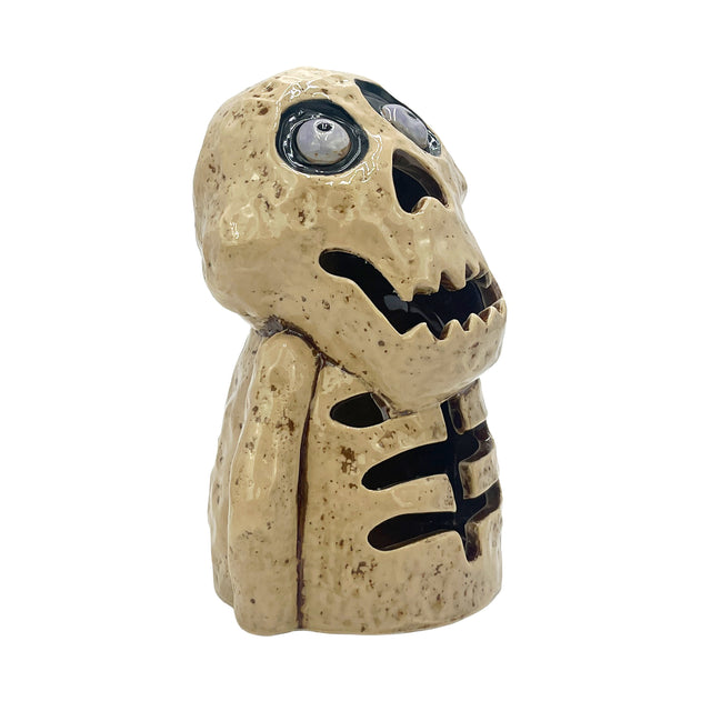 Skull rib candle holder halloween decoration eerie glow