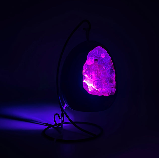 USB dinosaur egg lamp purple fluorite desk lamp for home office and bedroom 