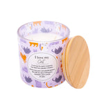 Splosh Cat scented candle 340g with colourful illustrated cat design