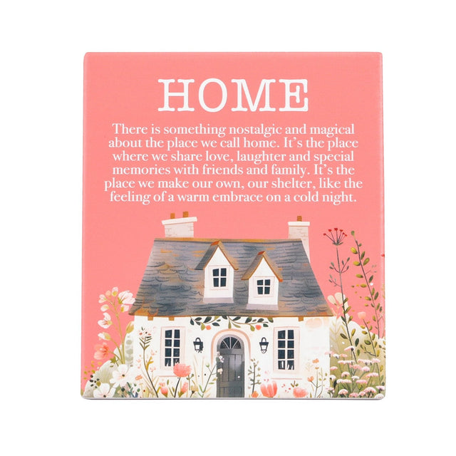Cottage Grove Home Verse ceramic plaque by Splosh with heartful message and floral design ideal for home gifts.
