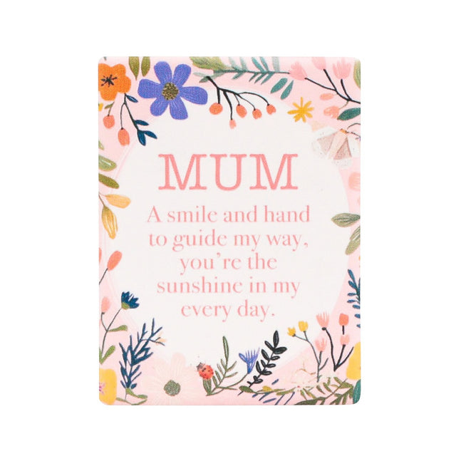 Cottage Grove Mum ceramic fridge magnets by Splosh with heartful message and floral design.