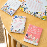 Splosh Cottage Grove Mum decorative ceramic fridge magnets displayed with other ceramic magnets in the collection.