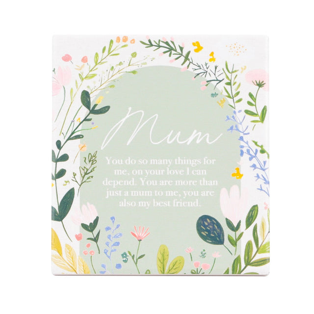 Cottage Grove Mum Verse ceramic plaque by Splosh with heartful mother message and floral design ideal for presents for mum.