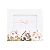 Splosh Cottage Grove white photo frame with Home Sweet Home ceramic design holding a 4x6 photograph
