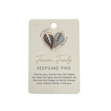 Splosh Forever Connected Family Keepsake Pins displayed on backing card
